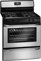 FFGF3047LS FRIGIDAIRE 30" Freestanding Gas Range with 4 Sealed Burners, Low-Simmer Burner, 4.2 cu. ft. Oven Capacity, Manual Clean Oven, Ready-Select Controls and Broiler Drawer   Appliance Associadtes 814 Romeria Drive, Austin, TX 78757, 512-454-5896